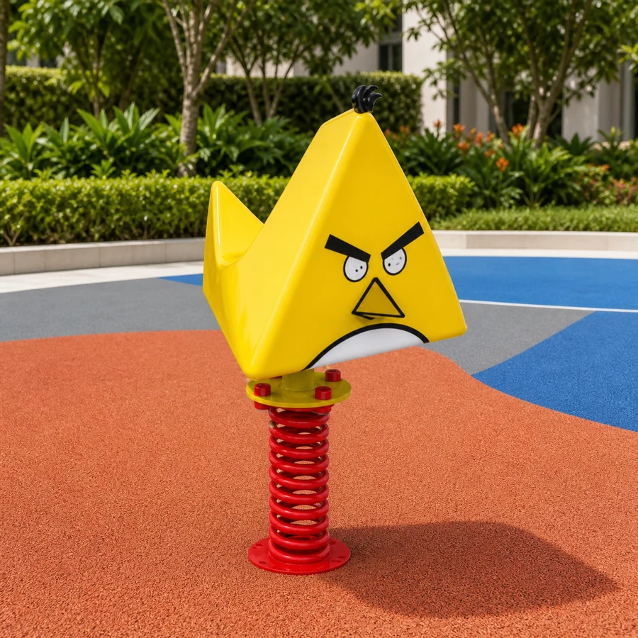 Yellow Angry Bird Spring Rider TGKS084 by The King of Gym Equipment