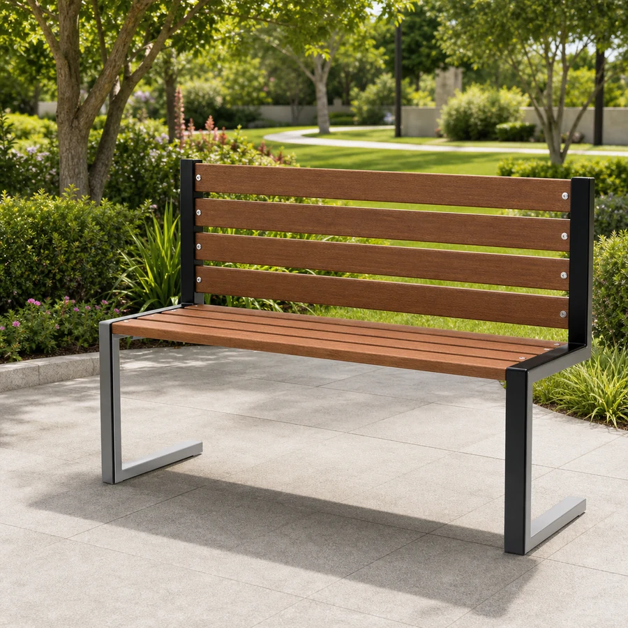 Modern Slatted Park Bench TGKS146 by The King of Gym Equipment